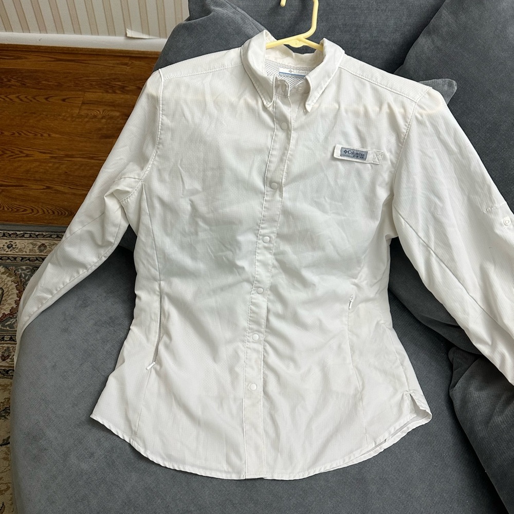 Columbia Cream Button-Up Shirt